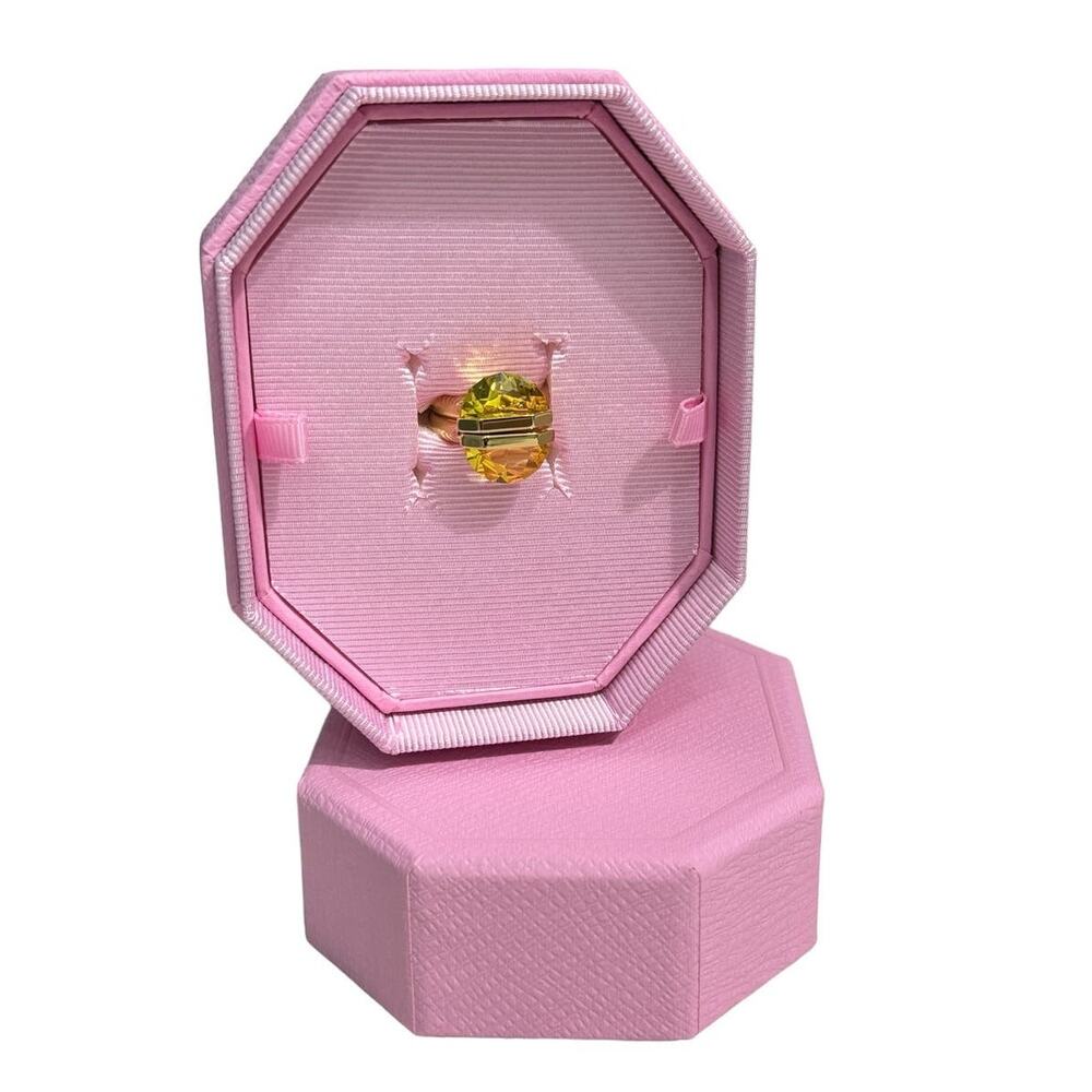 Swarovski Lucent ring Magnetic closure, Yellow, Gold-tone plated size 55/7 - Picture 6 of 7